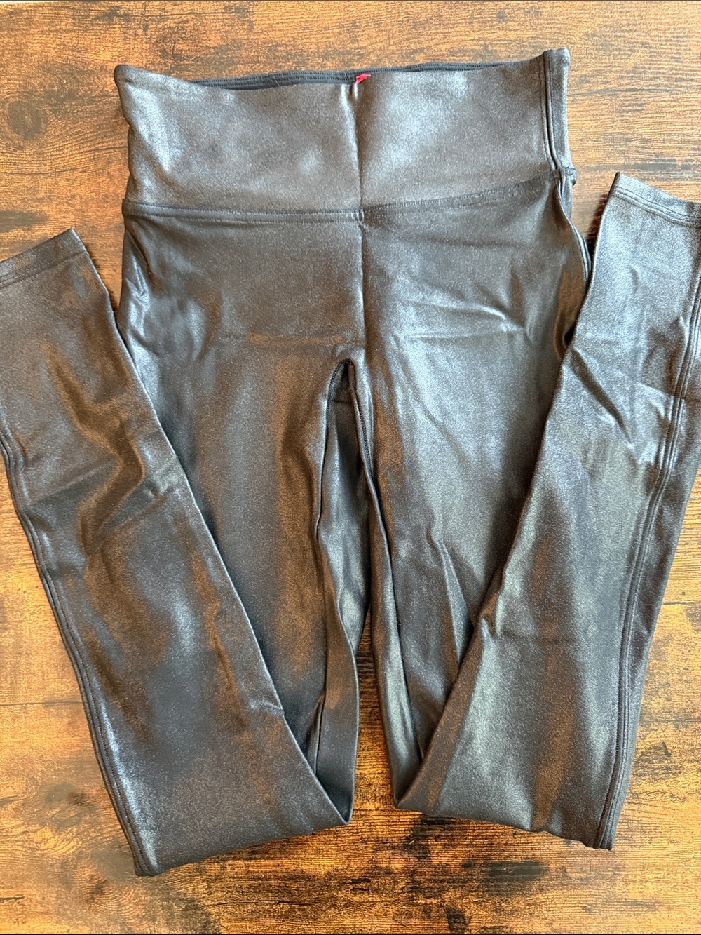 Spanx Faux Leather Black High-Waist Leggings